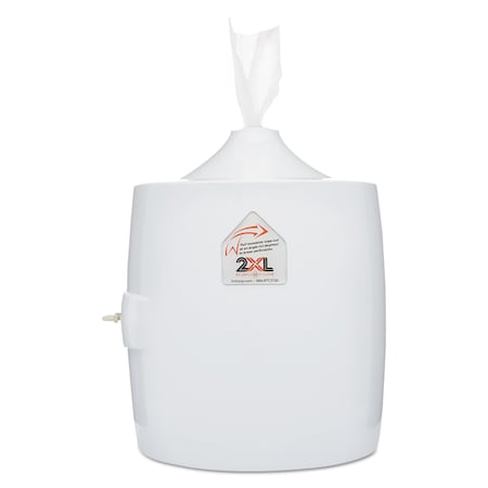 2Xl Contemporary Wall Mount Wipe Dispenser, Plastic, 11"x11"x13", White TXL L82